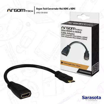accesorios para electronica - Argom Tech Mini HDMI a HDMI hembra