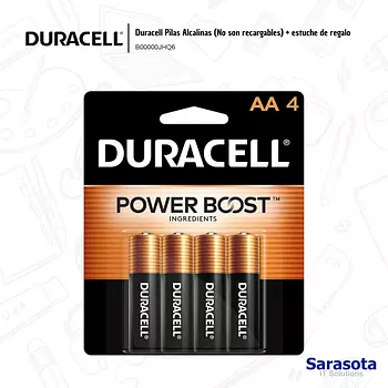 accesorios para electronica - Duracel Set De 4 Baterías AA Con Caja de regalo