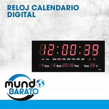 accesorios para electronica - RELOJ CALENDARIO DIGITAL LED DE PARED IDEAL EMPRESAS INDUSTRIAS 