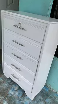 muebles y colchones - Biuro en madera color blanco 