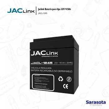 accesorios para electronica - Jaclink Batería para Ups 12V-4.5Ah JACL-1245