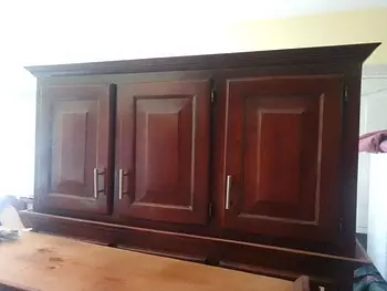 cocina - Gabinete de tres puertas de cocina en madera 