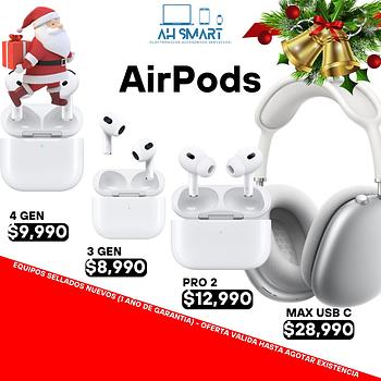 camaras y audio - Airpods (4 Gen, 3 Gen, Pro 2, Max) Sellados Nuevos