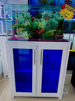 decoración y accesorios - pecera de 24 galones con su mesa 
