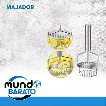 cocina - majador de papas de acero inoxidable, doble prensa, herramienta para triturar 