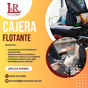 empleos disponibles - Cajera Flotante