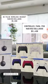 consolas y videojuegos - CONTROLES PARA PS5 / AUDÍFONOS 3D PULSE WIRELESS HEADSET