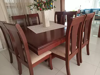 muebles y colchones - Comedor de 8 Sillas en Caoba 