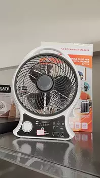 aires acondicionados y abanicos - Abanico con panel solar recargable grande