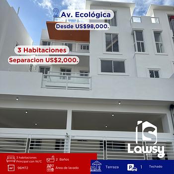 apartamentos - Apto-Av Ecologica listo para entrar 