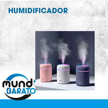 decoración y accesorios - Humidificador Difusor LED USB portátil de 300 ml 