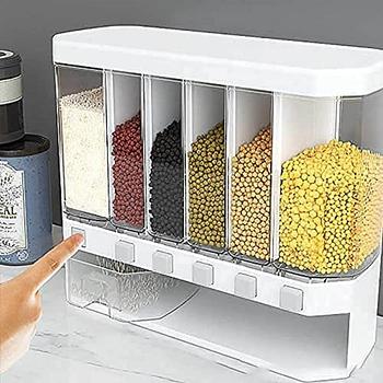 cocina - Dispensador Múltiple para Cereales, Granos y Legumbres, Organizador despensa