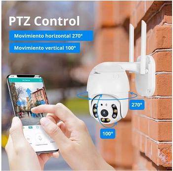 camaras y audio - Cámara wifi de exterior PTZ YOOSEE, gira 360 grados soporta sol y agua