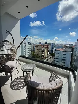 apartamentos - Rento apartamento amueblado moderno de dos habitaciones
