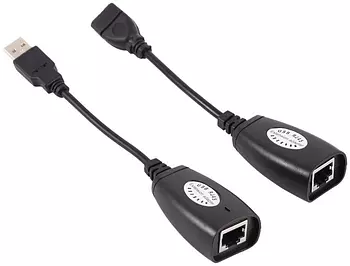 accesorios para electronica - Adaptador de extensión USB 2.0 a RJ45 maximo 150FT largo.