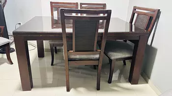muebles y colchones - Hermoso comedor 6 sillas con tope adicional 