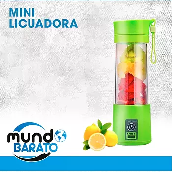 electrodomesticos - Licuadora Portatil Recargable Portable Jugos Batidos Batidor 4 CUCHILLAS