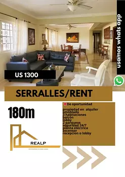 apartamentos - Apartamento amoblado serralles