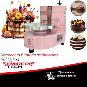 equipos profesionales - Maquina de recubrimiento giratoria decoradora de bizcochos pasteles tartas