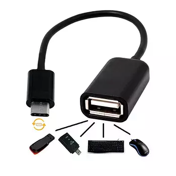 otros electronicos - CABLE OTG USB C A USB A