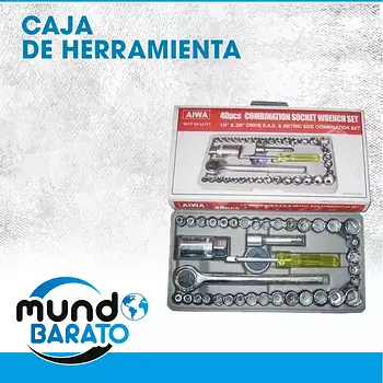 herramientas, jardines y exterior - Juego De Dados Y Rachet Combinados Llaves Rache 40 Piezascaja de herramientas