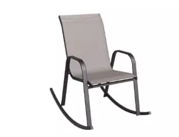 muebles y colchones - MECEDORA ALUMINIO GRIS OSCURO