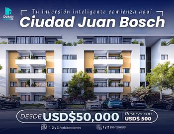 apartamentos - venta de apartamentos en la ciudad Juan Bosh Santo Domingo con bono vivienda