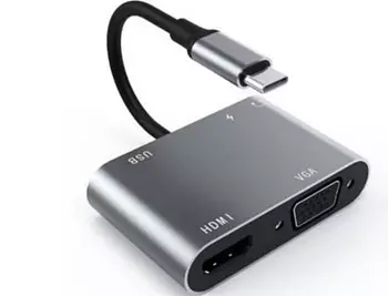 otros electronicos - Adaptador 5 en 1 HDMI VGA 4K
