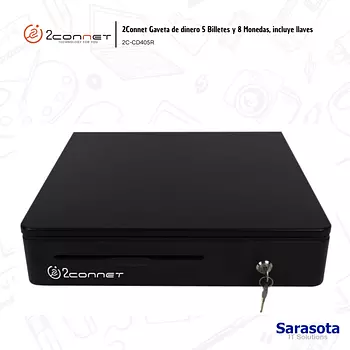 accesorios para electronica - 2Connet Caja Registradora de 5 Billetes y 8 Moneda