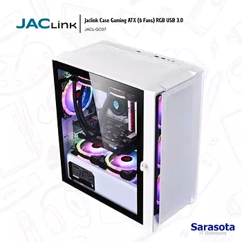 accesorios para electronica - Jaclink Case Gaming ATX (6 Fans) RGB USB 3.0