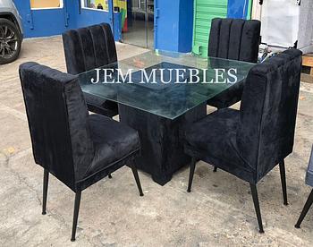 muebles y colchones - Juego Comedor Moderno 4 Sillas