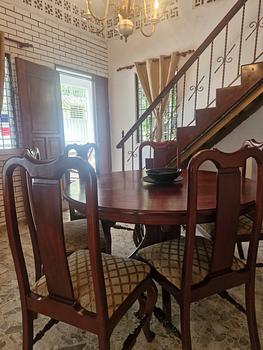 muebles y colchones - Juego comedor Caoba