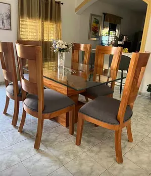 muebles y colchones - Comedor de seis sillas 