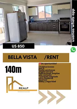 apartamentos - Apartamento en bella vista 2 hab 