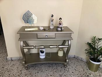 decoración y accesorios - mesa auxiliar en caoba