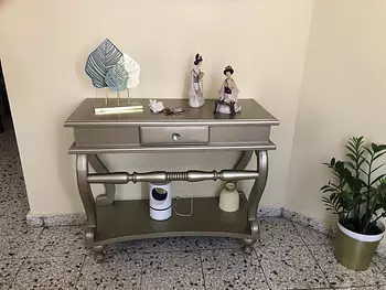 decoración y accesorios - mesa auxiliar en caoba