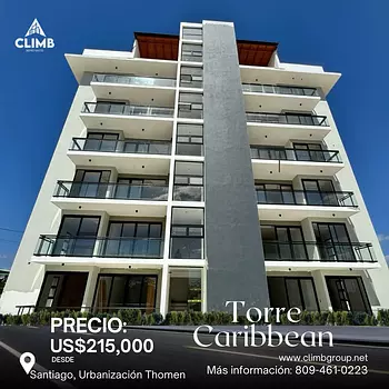 apartamentos - Torre Caribbean -Santiago de los caballeros 