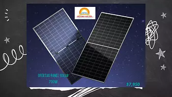 plantas e inversores - PANEL SOLAR BIFACIAL DE 700W 