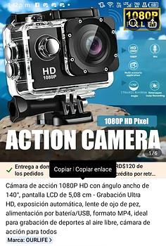 camaras y audio - Cámara tipo Gopro para exterior o deportes