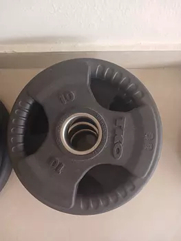 deportes - Un par de pesas de hierro fundido de 10 lbs (20 lb