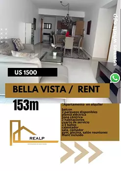apartamentos - Apartamento amoblado bella vista 3hab