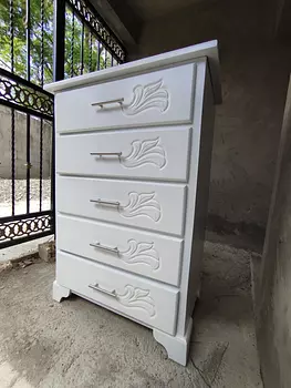 muebles y colchones - Biuro de cinco color blanco 