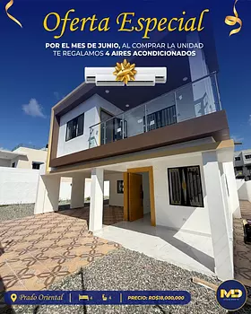 casas - SE VENDE CASA DE LUJO CON PISCINA  UBICADA EN PRADO ORIENTAL, AUT. DE SAN ISIDRO