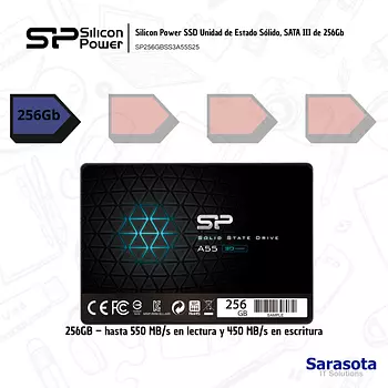 accesorios para electronica -  SSD 256Gb Disco Estado Sólido marca Silicon Power