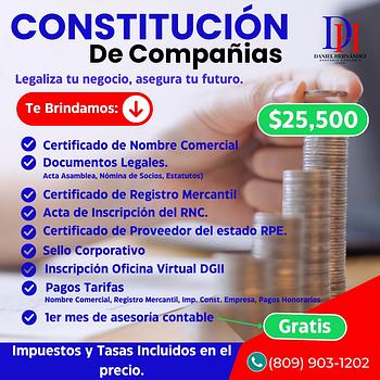 servicios profesionales - Constitución de Compañías 
