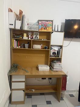muebles y colchones -  ¡Escritorio Multifuncional con Estilo Nórdico!  📚✨

