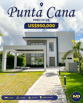 casas vacacionales y villas - 🏡Villa de Lujo en Cocotal, Punta Cana | Piscina + CONFOTUR | CAMPO DE GOLF ⛳ 