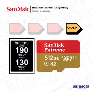 accesorios para electronica - MicroSD 512Gb SanDisk Extreme (190 MB/s)