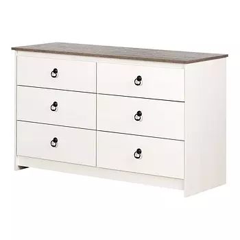 muebles y colchones - mesita de noche de 6 cajones