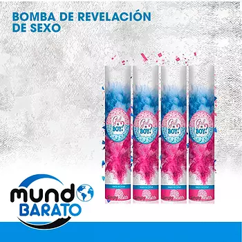 juguetes - Bomba revelacion de sexo Gender Reveal papelillo confeti confety bengala